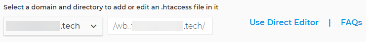 Select the correct domain from the dropdown
